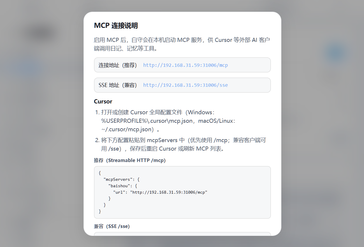 MCP 连接说明
